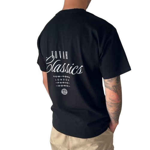 kovah classic oversized black tee