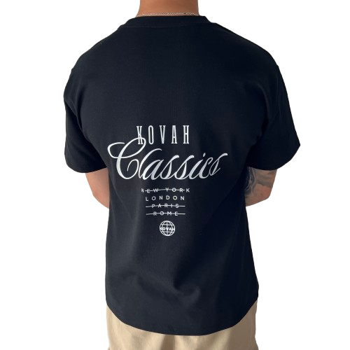 kovah classic oversized black tee