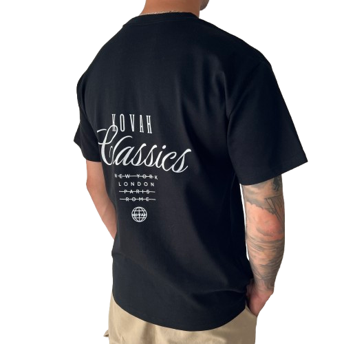 kovah classic oversized black tee