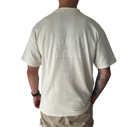 Kovah Classic Oversized Beige Tee